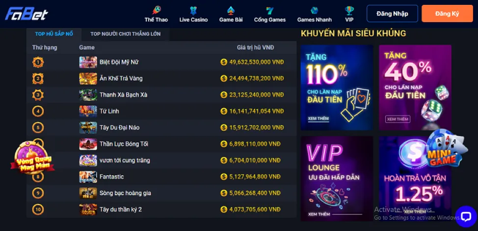 Các sự kiện đặc biệt và giải đấu bắn cá 77ball code